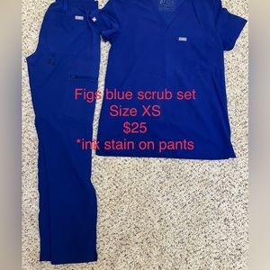 Figs blue scrub set, women’s. Size XS.